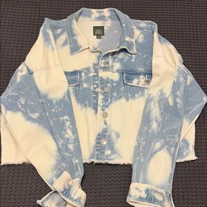Wild Fable Blue and White Tie-Dye Denim Jacket